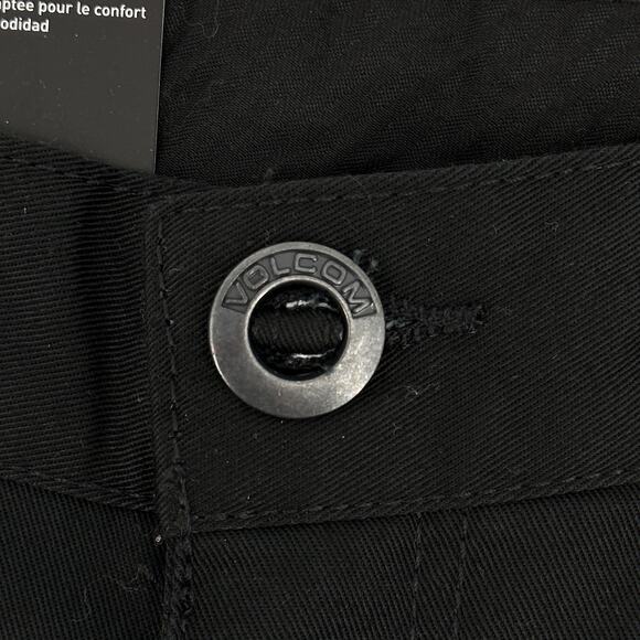 Volcom Frickin Solid Black Chino Shorts Boys Size 14 Large 27 7" Inseam - Picture 3 of 7